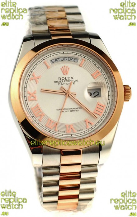 Rolex Day Date Two Tone Swiss Replica Watch 