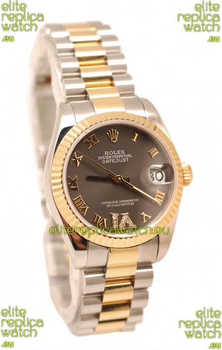 Rolex Oyster Perpetual Datejust Diamonds VI Japanese Replica Watch -36MM