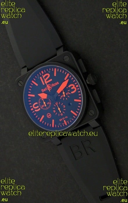 Bell and Ross BR01-94 7750 Swiss Watch in Red Markings