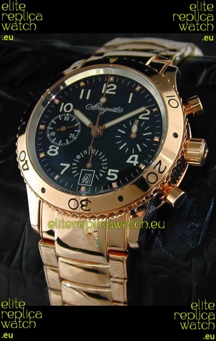 Breguet Aeronavale Swiss Replica Watch in Pink Gold