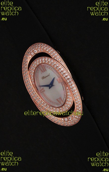 Chopard Xtravagza Swiss Replica Watch in Black Strap