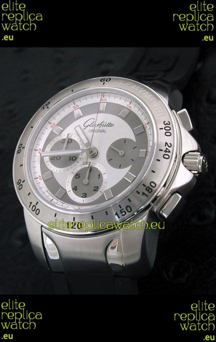 Glashuette Sport Evolution Swiss Chrono Watch in White Dial