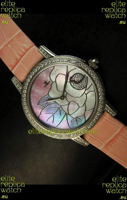 Jaeger LeCoultre Japanese Quartz Movement Ladies Watch - Pink Dial