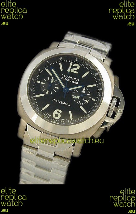 Panerai Luminor Tantalium Swiss Lemania Watch in Steel