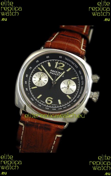 Panerai Radiomir Lemania Swiss Watch in Black Dial