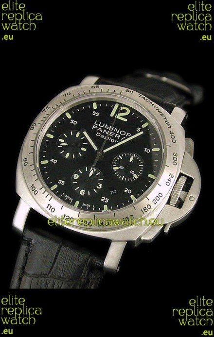 Panerai  Luminor DayLight Chrono Swiss Watch in Leather Strap