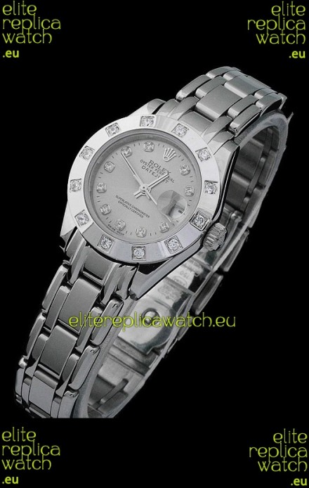 Rolex Datejust Ladies Swiss Replica Ladies Watch in Grey Dial