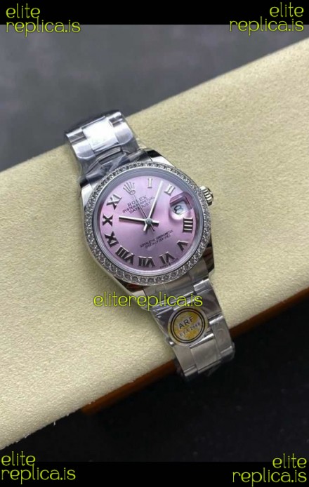 Rolex Super Clone Datejust 31MM Pink Roman Dial Oyster Super Clone Watch