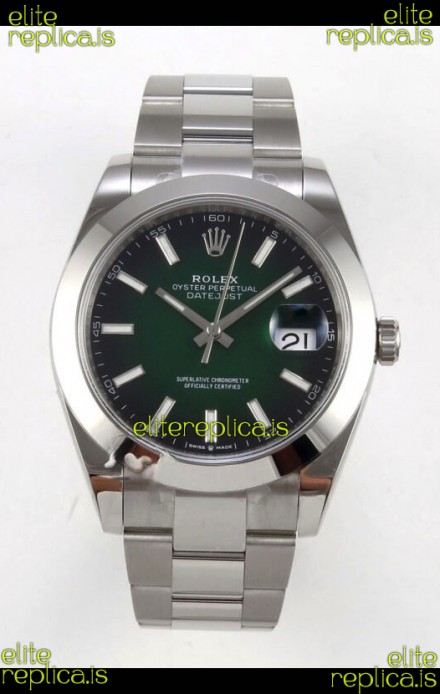 Rolex Datejust 126234 Ombre Green Dial Oyster FREE SPRUNG MVMT Super Clone Watch 41MM