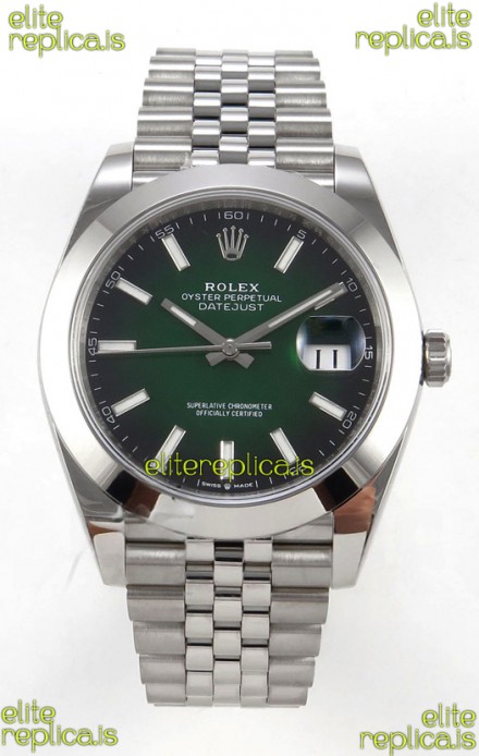 Rolex Datejust 126234 Ombre Green Dial Jubilee FREE SPRUNG MVMT Super Clone Watch 41MM
