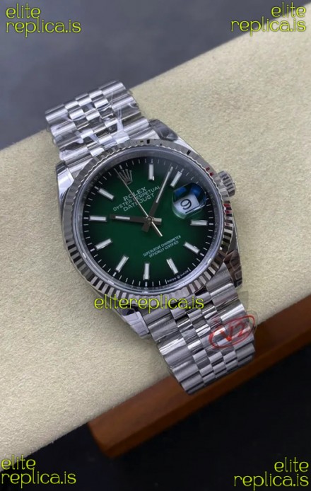 Rolex Datejust 126234 Ombre Green Dial 36MM Jubilee FREE SPRUNG MVMT Super Clone Watch