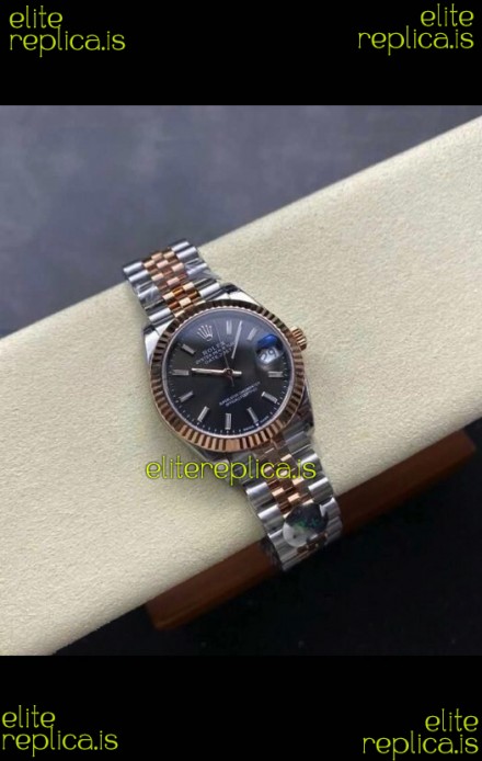 Rolex Super Clone Datejust Grey Dial Two Tone Case 31MM Super Clone Watch 