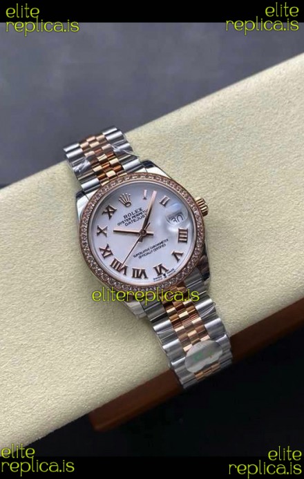 Rolex Super Clone Datejust 31MM White Dial Yellow Gold Super Clone Watch 