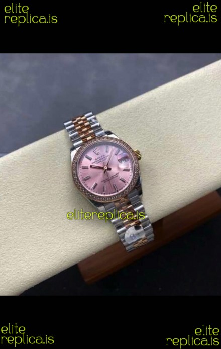 Rolex Super Clone Datejust 31MM Champange Dial Rose Gold Super Clone Watch 