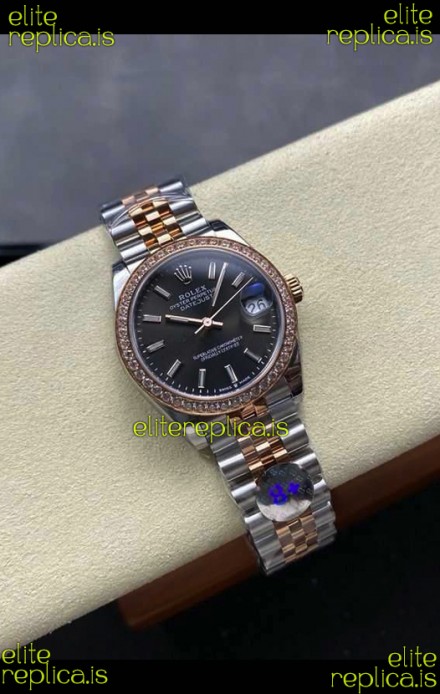 Rolex Super Clone Datejust 31MM Grey Dial Rose Gold Super Clone Watch 