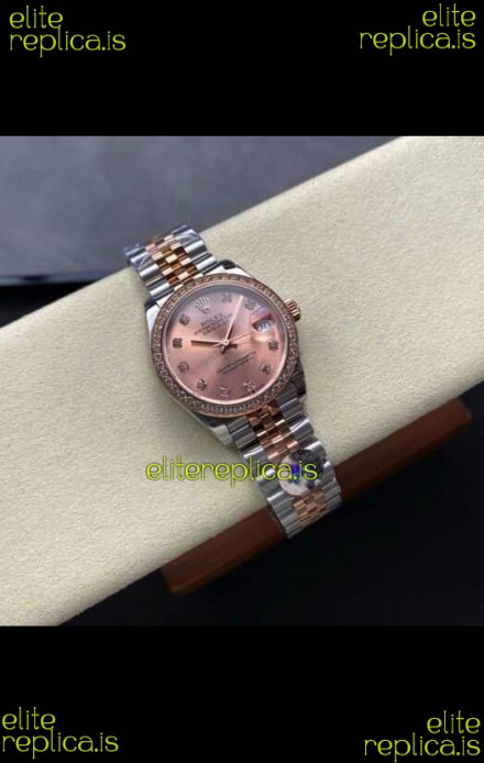 Rolex Super Clone Datejust 31MM Pink Dial Rose Gold Super Clone Watch 