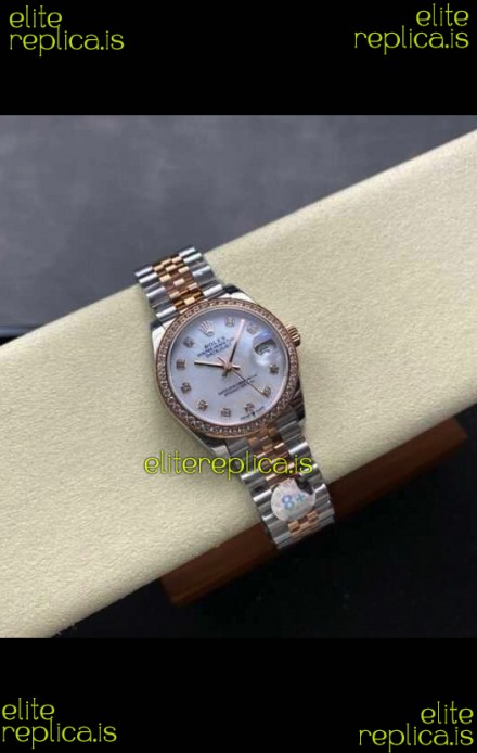 Rolex Super Clone Datejust 31MM Pearl Dial Rose Gold Super Clone Watch 