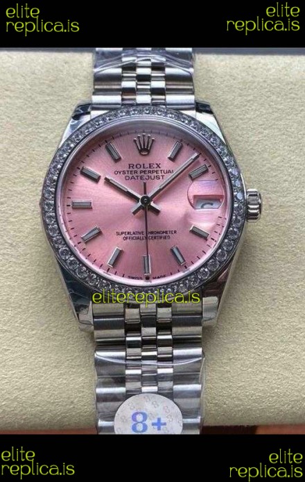 Rolex Super Clone Datejust 31MM Pink Dial Steel Case Super Clone Watch 