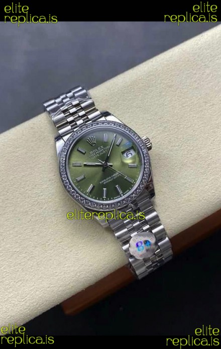 Rolex Super Clone Datejust 31MM Green Dial Steel Case Super Clone Watch 