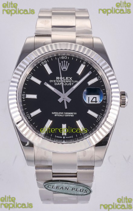 Datejust Super Clone 126334 Black Dial 41MM FREE SPRUNG MVMNT 3235 Watch 