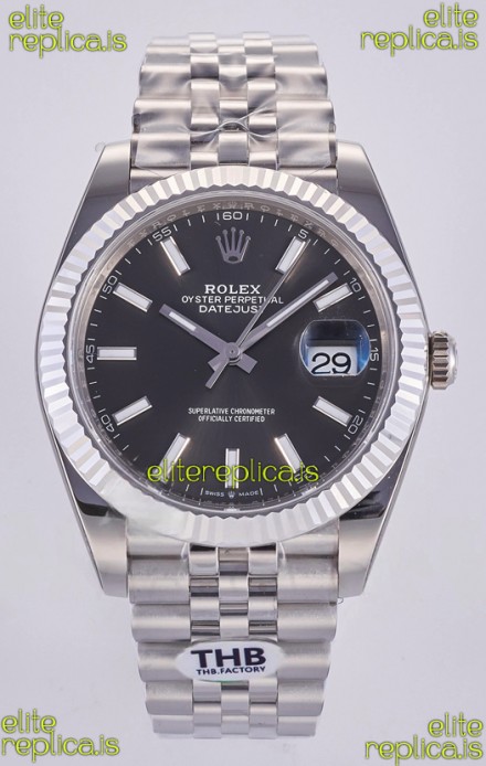 Datejust Super Clone 126334 Grey Dial 41MM FREE SPRUNG MVMNT 3235 Watch 