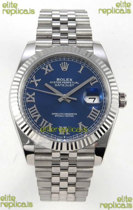 Datejust Super Clone 126334 Blue Roman Dial 41MM FREE SPRUNG MVMNT 3235 Watch 