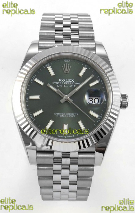 Datejust Super Clone 126334 Green Dial 41MM FREE SPRUNG MVMNT 3235 Watch 