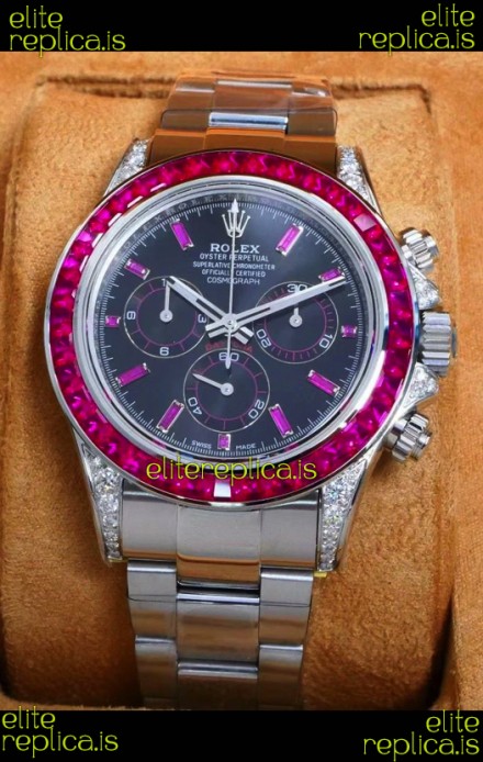 Rolex Daytona 126599 White Gold Red Dial Super Clone Watch 