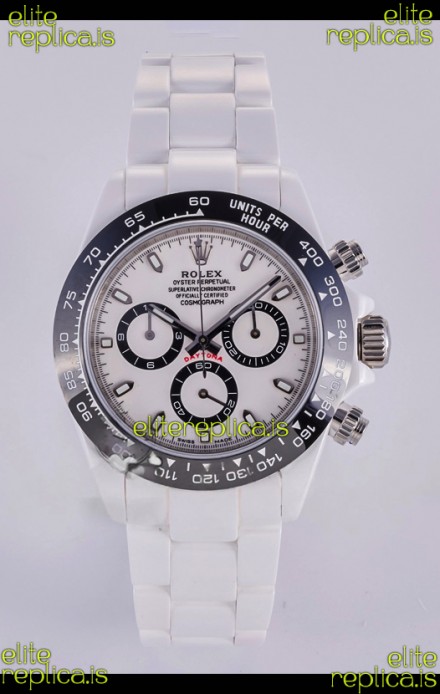 Rolex Daytona AET White Ceramic 4130 Movment Super Clone Watch 