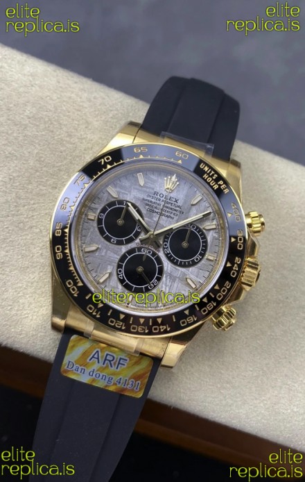 Rolex Daytona 126518 Yellow Gold Meteorite Dial FREE SPRUNG MVMNT Super Clone Watch 