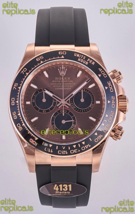 Rolex Daytona 126515 Brown Dial Stick Markers FREE SPRUNG MVMT Super Clone Watch 