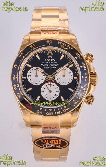 Rolex Daytona 126528 Le Mans Yellow Gold FREE SPRUNG MVMT Super Clone Watch 