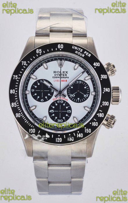 Rolex Daytona Paul Newman Label Noir Blue Dial Custom Modded 4130 Mvnt Swiss Replica