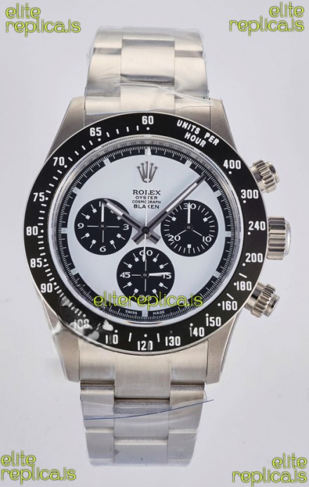 Rolex Daytona Paul Newman Blaken Blue Dial Custom Modded 4130 Mvnt Swiss Replica