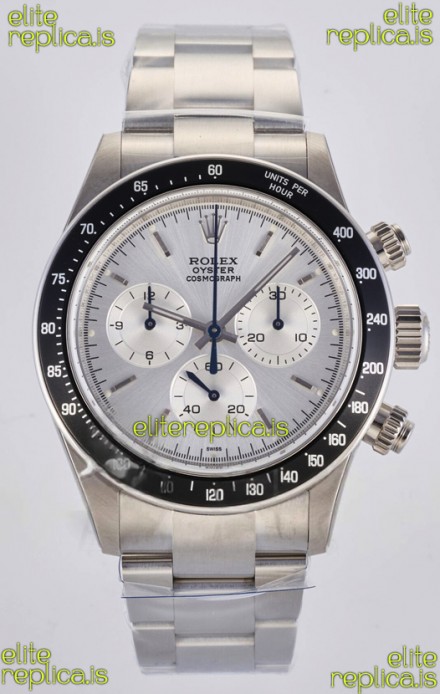 Rolex Daytona Paul Newman Steel Dial Custom Modded 4130 Mvnt Swiss Replica