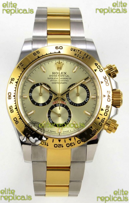 Rolex Daytona 126503 Two Tone Gold Dial FREE SPRUNG MVMT Super Clone Watch 