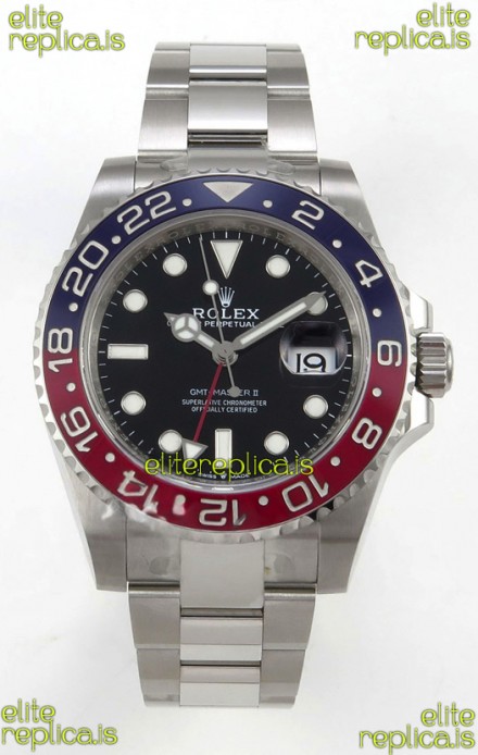 GMT Masters 126710BLRO Pepsi Cal.3285 FREE SPRUNG MVMNT Super Clone 