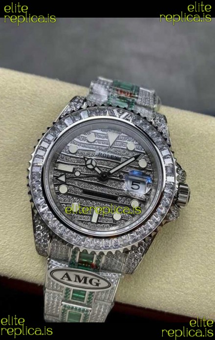 Rolex GMT Masters II Iced Out Dial and Casing Super Clone Watch