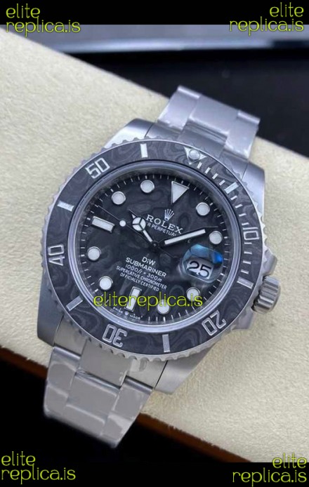 Rolex Submariner DiW Sandblasted Carbon Fiber Bezel/Dial FREE SPRUNG MVMNT Super Clone