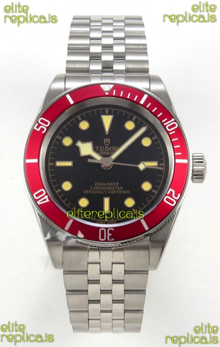 Tudor Black Bay 41 Black Dial Red Bezel Jubilee Super Clone Watch 