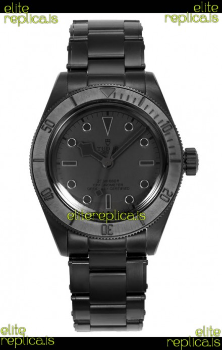 Tudor Black Bay PVD Case Black Dial Swiss Replica Watch 