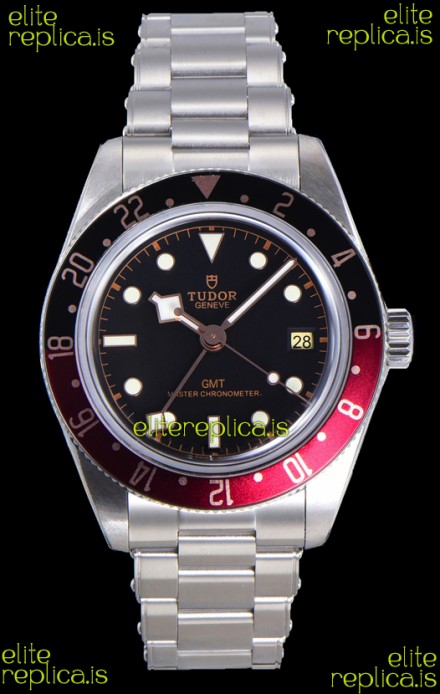Tudor Black Bay GMT Black Dial Watch Black/Red Bezel Super Clone Watch 