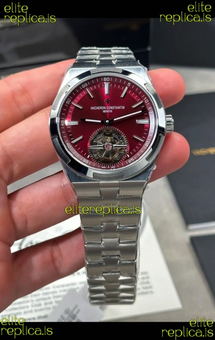 Vacheron Constantin Overseas Tourbillon Red Dial Super Clone Watch 