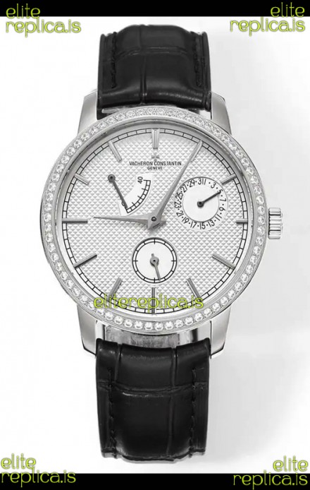 Vacheron Constantin Traditionnelle 83520 Diamonds White Dial Super Clone Watch 