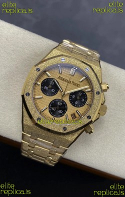 Royal Oak Chrono 26240 Frosted Yellow Gold Super Clone Watch