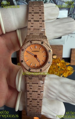 Royal Oak 67630OR Frosted Mini 23MM Rose Gold Super Clone Watch 
