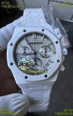 Royal Oak Chrono 26240 White Ceramic Super Clone Watch 