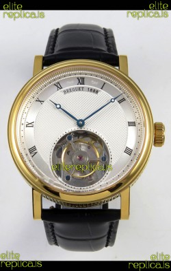 Breguet Classique Tourbillon Yellow Gold Roman Dial Super Clone Watch 