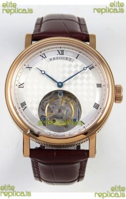 Breguet Classique Tourbillon Rose Gold Roman Dial Super Clone Watch 