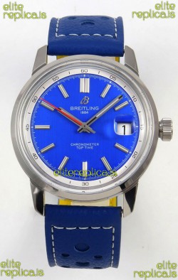 Top Time B31 38mm Blue Dial Red Seconds Hands Super Clone Watch 